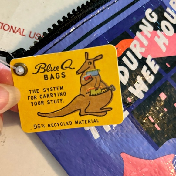 Set of 1 pair socks plus zipper bag, NWT, Blue Q - Picture 7 of 8